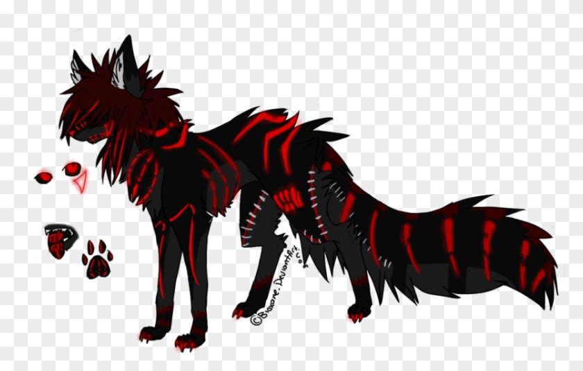 Black Demon Wolf Pup Download Anime Wolf Transparent Free Transparent Png Clipart Images Download - how to draw an anime demon roblox