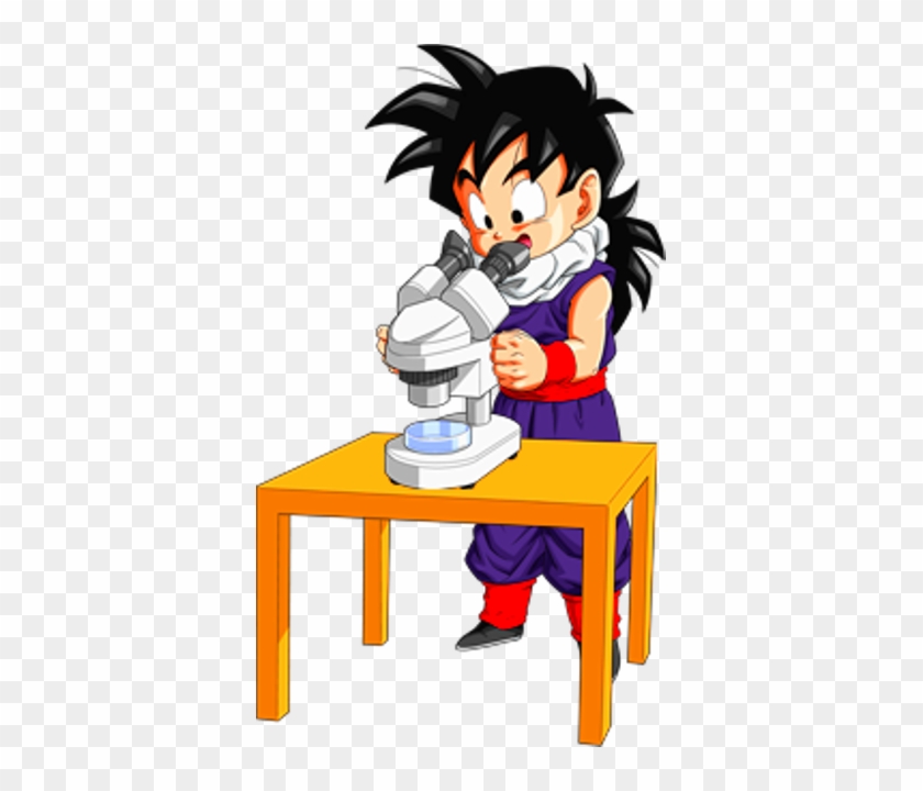 Gohan With A Microscope By Alexelz - Dragon Ball Cientificos Png #1211529