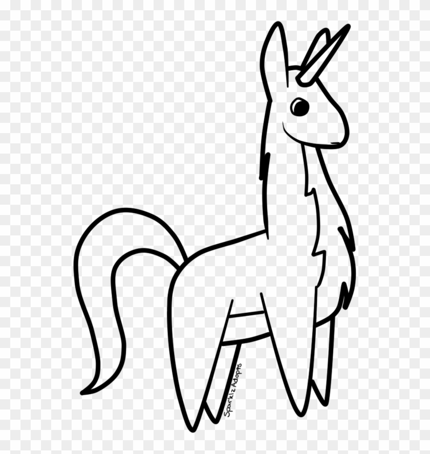 Llamacorn Lineart - Llamacorn And Unillama #1212941