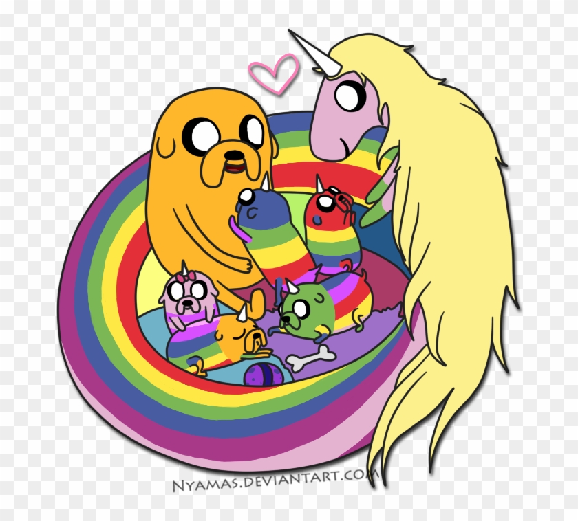 Jake, Lady And Puppies - Jake The Dog - Free Transparent PNG Clipart ...