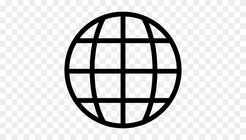 Download Earth Grid Symbol Vector - World Globe Clipart Black And ...