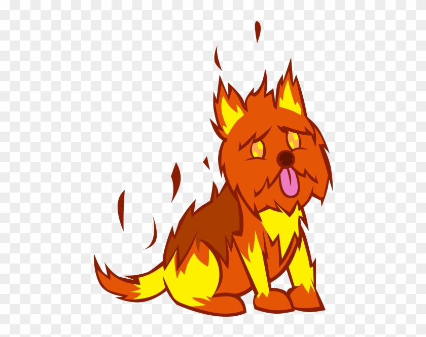 Fire Yorkie By Ekarasz - Cartoon #1213670