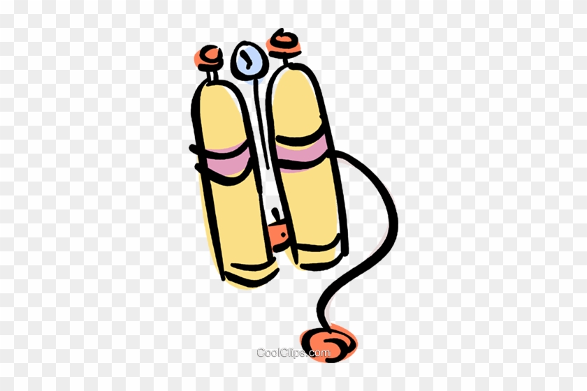 Oxygen Tanks Royalty Free Vector Clip Art Illustration - Oxygen Tanks Royalty Free Vector Clip Art Illustration #1214227