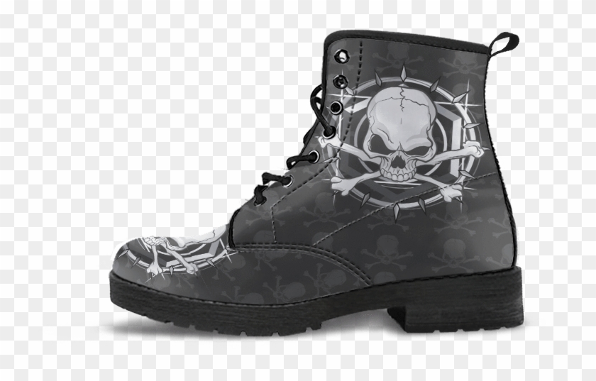 Skull Obsession Sharpenned Skull Leather Boots - Tats The Tree Of Life Boots - Men #1217072