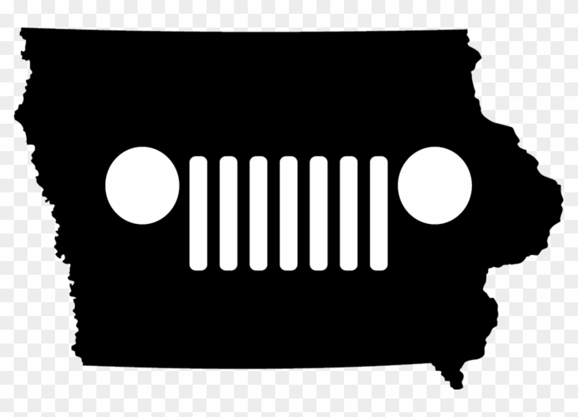 Iowa Grille Decal - Iowa Silhouette #1218340