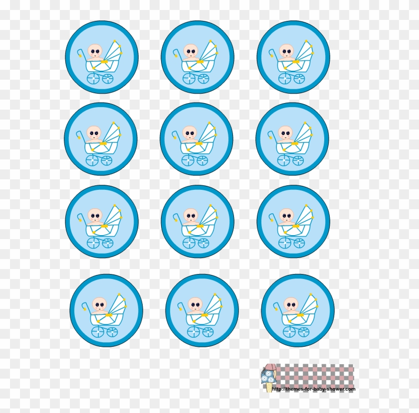Sticker Baby Boy Shower Party Set - for your design and scrapbook