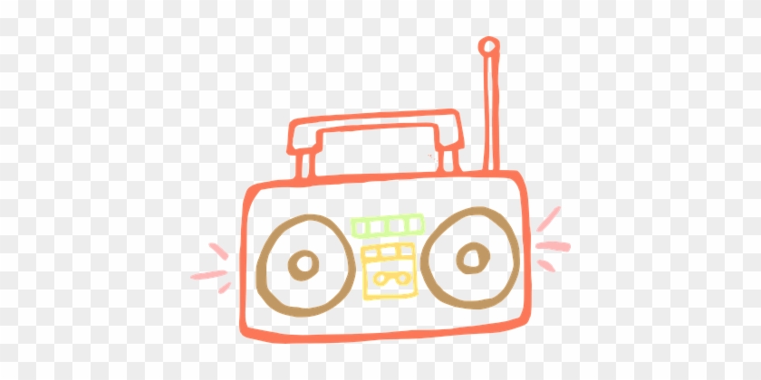 Cassette Player Tape Retro Audio Stereo Te - Boombox Clip Art #1218934