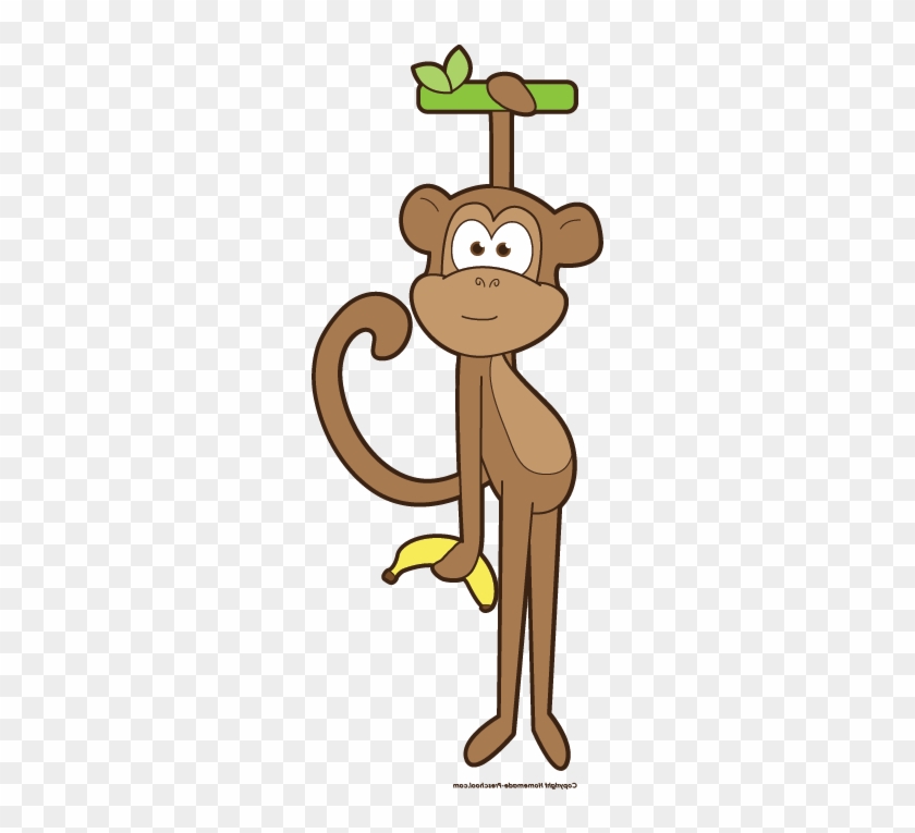 upside down hanging monkey clipart