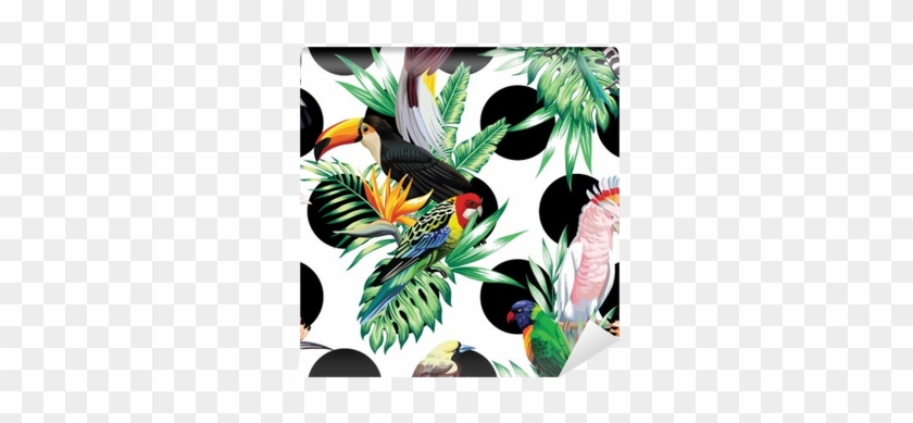 Tropical Birds And Palm Leaves Pattern Wall Mural • - Ideal Of Sweden Ideal Iphone 6/6s/7/8 Hard Shell Case #1219623