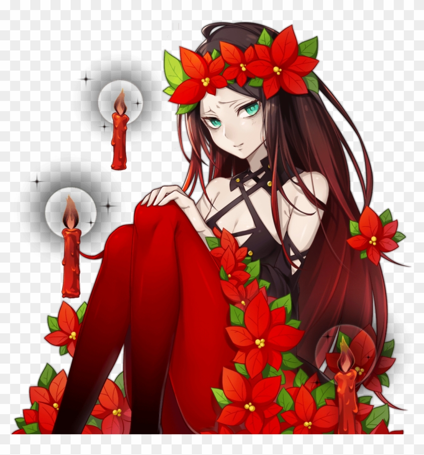 #fallen Princess #fallen Princess #akki No Jikan #poinsettia - Cartoon #1223139