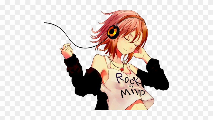 anime animegirl headphones music  Anime Girl With Headphones HD Png  Download  vhv