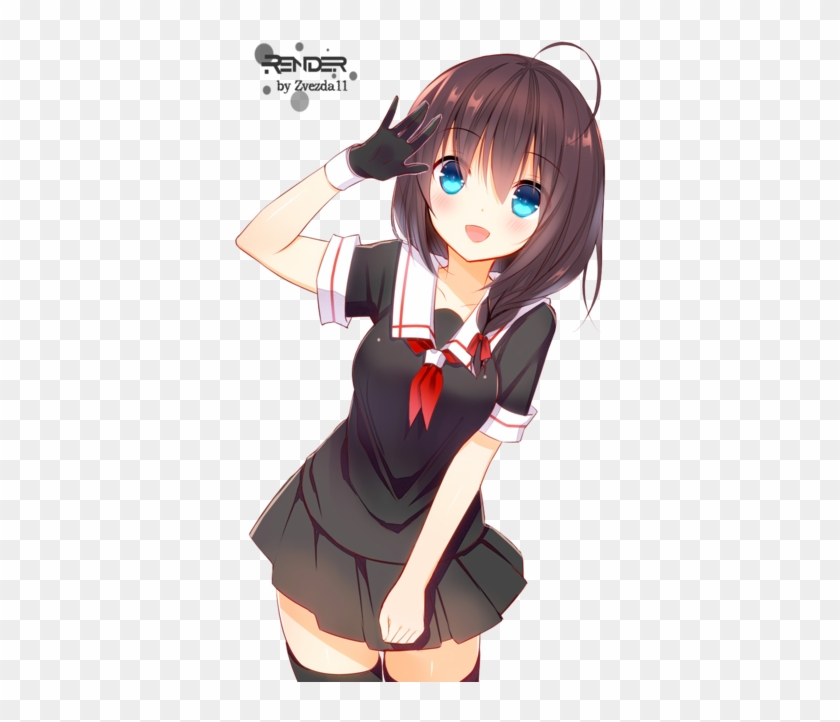 Anime Girl 08 By Zvezda11 - Shigure Kancolle Render - Free Transparent 