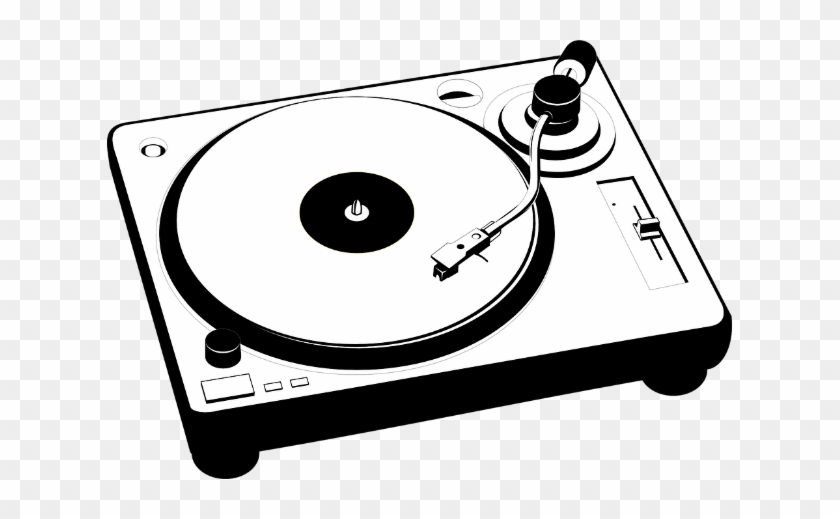 Turntable Clip Art At Clker - Turntables Black And White #197767