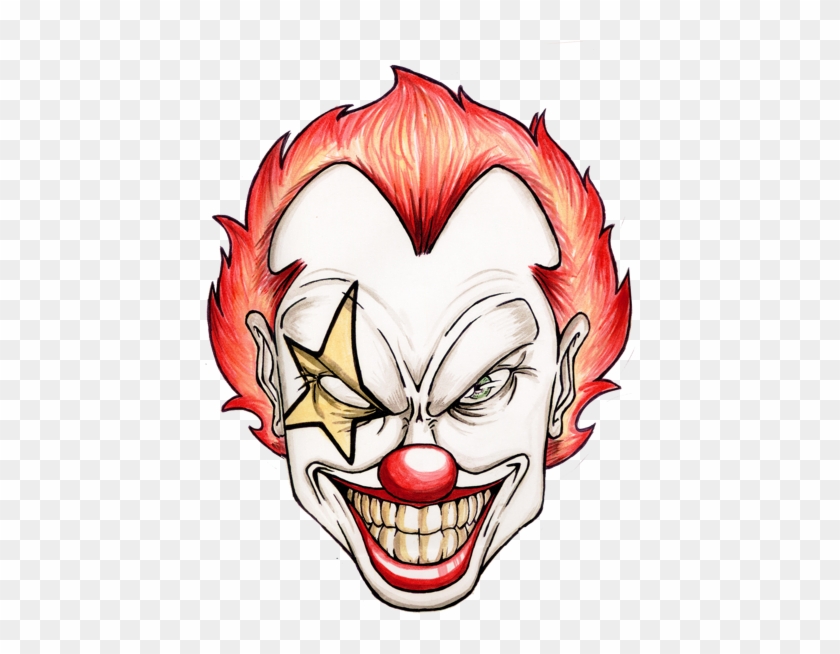 Scary Cartoon Clowns - Scary Clown Face Cartoon - Free Transparent PNG ...