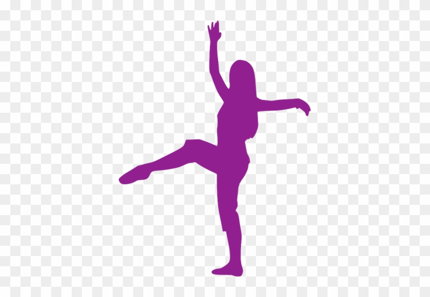 Violet Ballerina Silhouette Public Domain Vectors - Dance Silhouette Color Transparent #199046