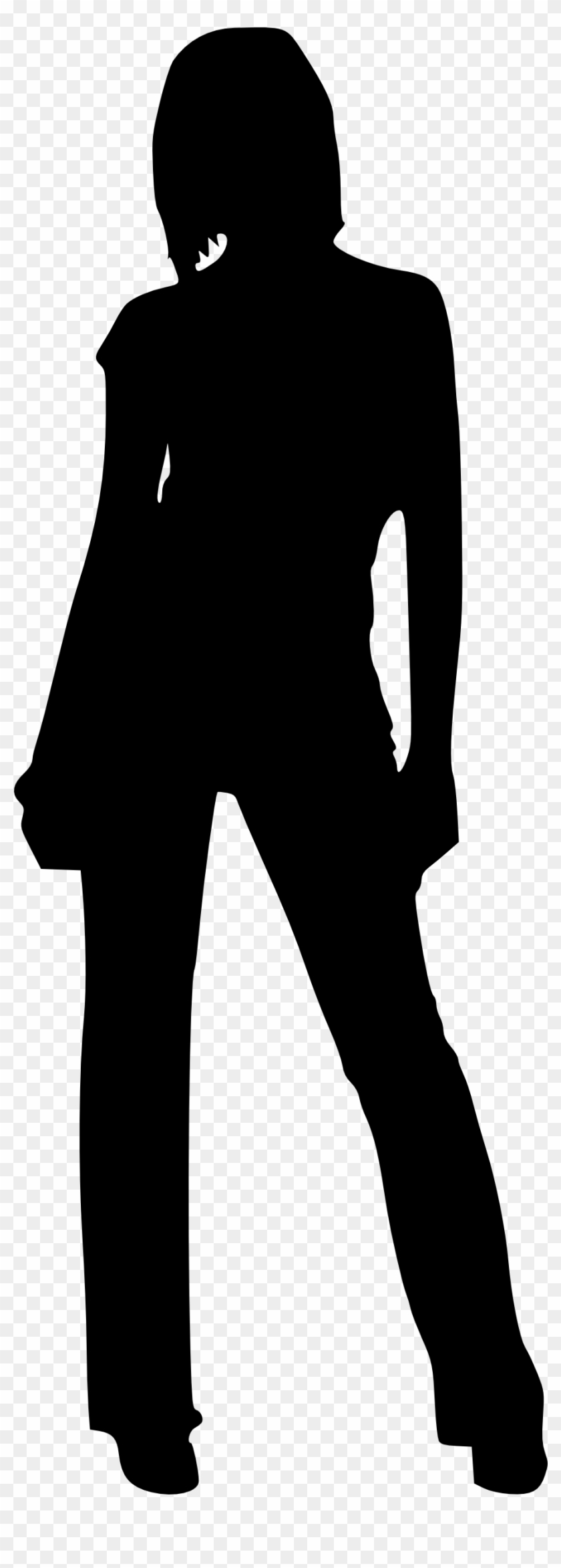 Lady With Hat Silhouette - Baseball Fielder Clipart #200460