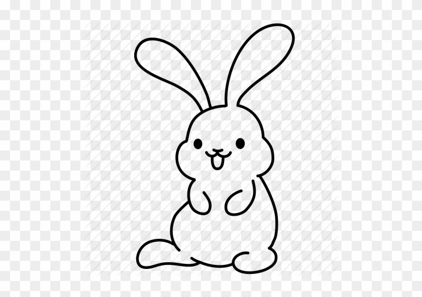 Cute Rabbit Drawing Iconfinder Easter Bunny Set Iconka Cute Rabbit Drawing Free Transparent Png Clipart Images Download