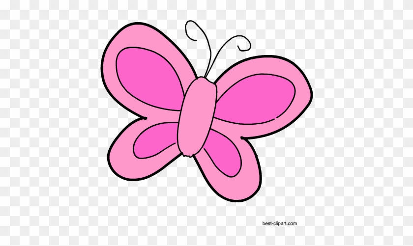 Pink Butterfly Clipart - Clip Art #1228142