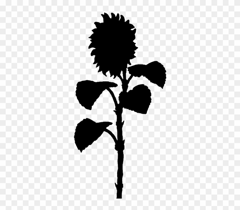 Rose Silhouette 18, Buy Clip Art - Sunflower Silhouette Png #1229616