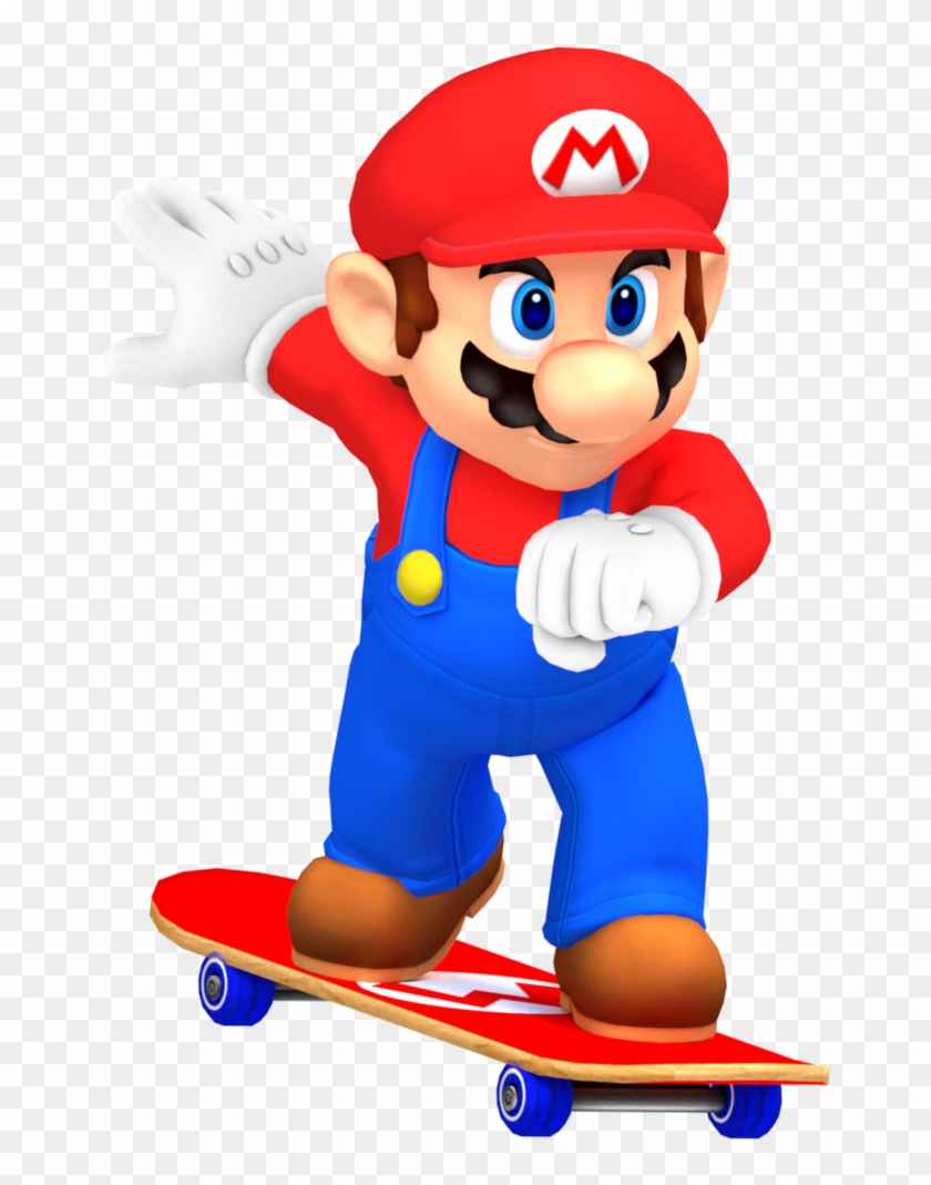 Mario Skateboarding By Nintega-dario - Digital Art #1233231