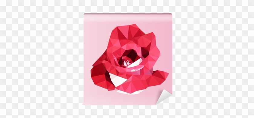 Polygonal Red Rose - Triangle #1233800