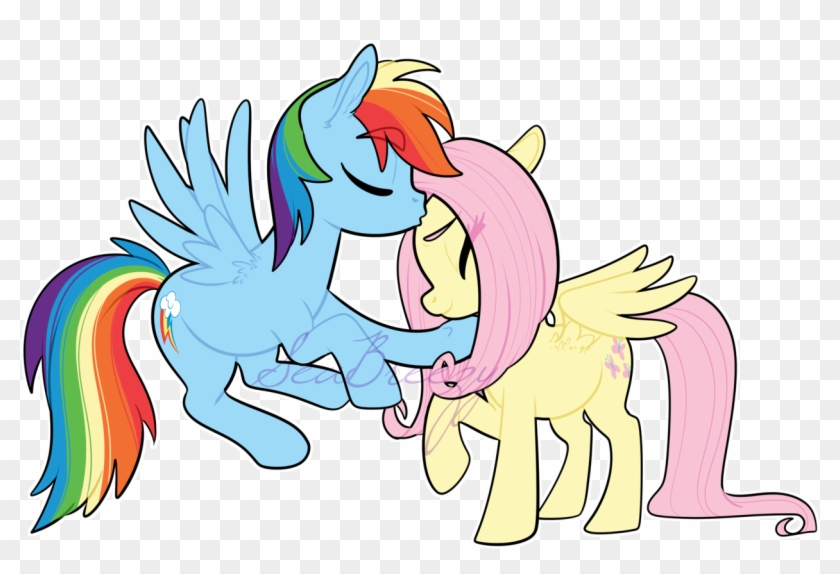 Seabreezy, Eyes Closed, Female, Flutterdash, Fluttershy, - Cartoon #1236247