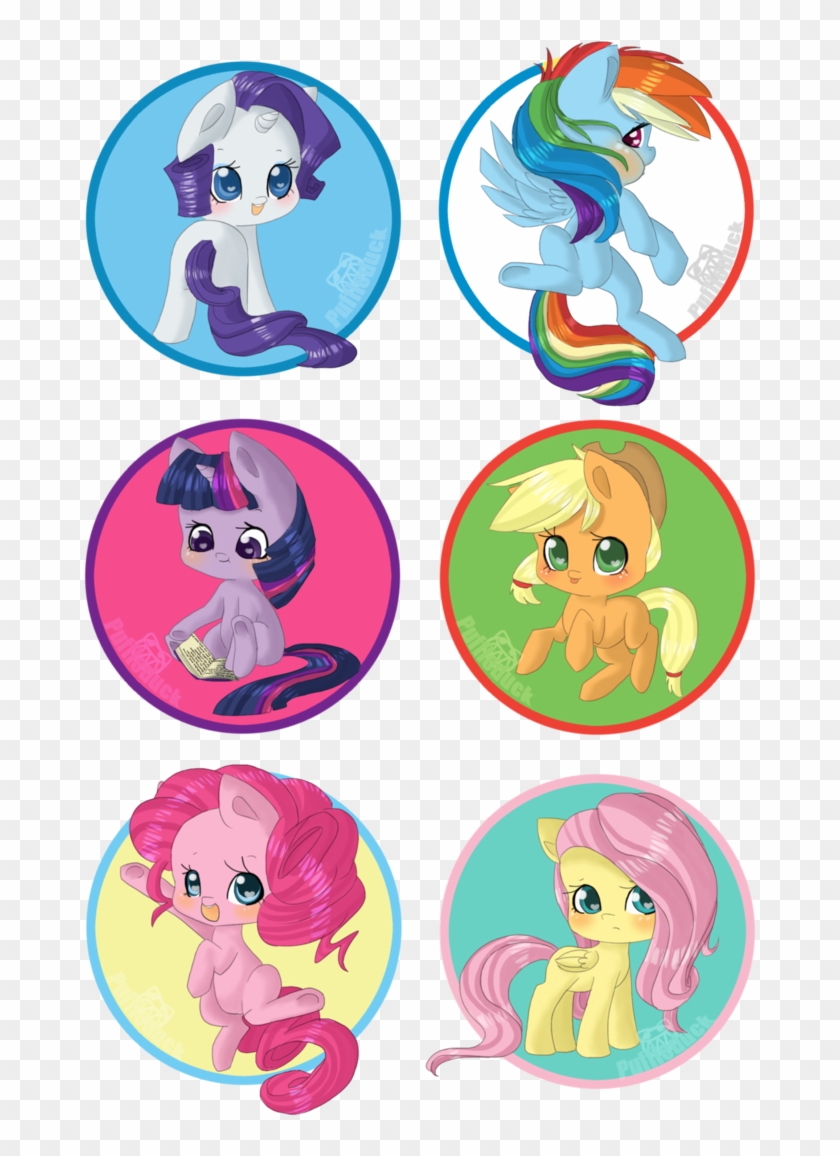 Mane Six Fillies By Puffleduck - Mane Six Filly Cute #1237045