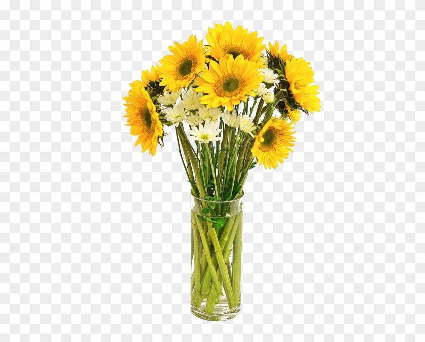 Transparent Sunflowers In Vase #1237381