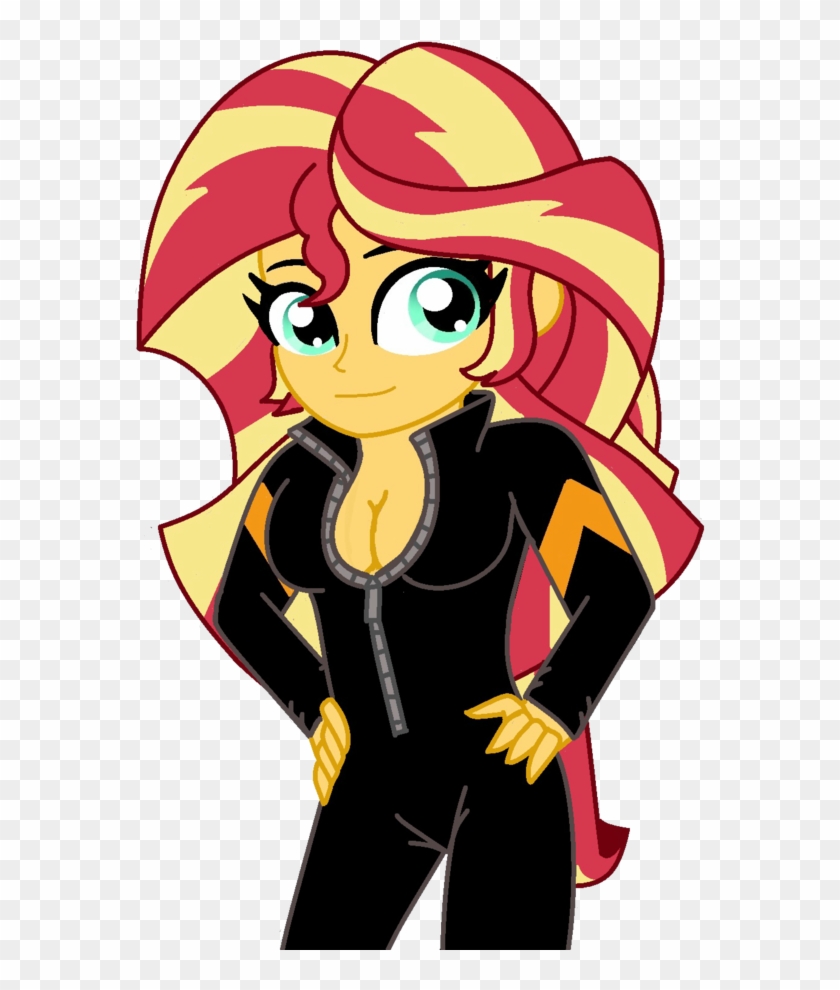 Sunset Shimmer In Spy Catsuit By Titankilla - Cartoon #1237455