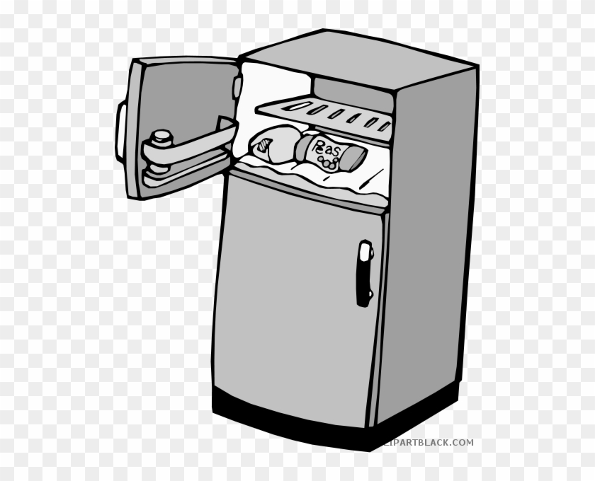 Open Refrigerator Clipart Black And White Bear