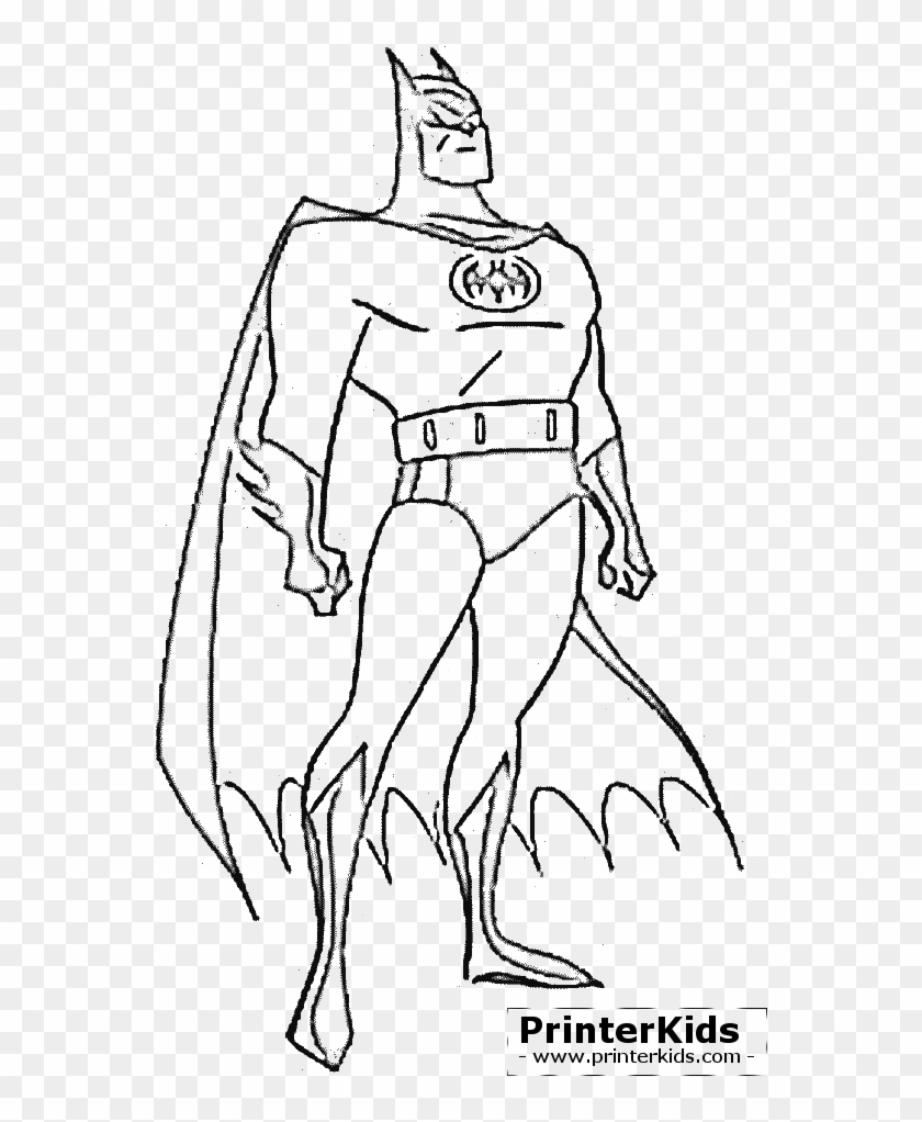 Batman Standing Strong Batman Coloring Page Preview Printable Superhero Coloring Pages Free Transparent Png Clipart Images Download