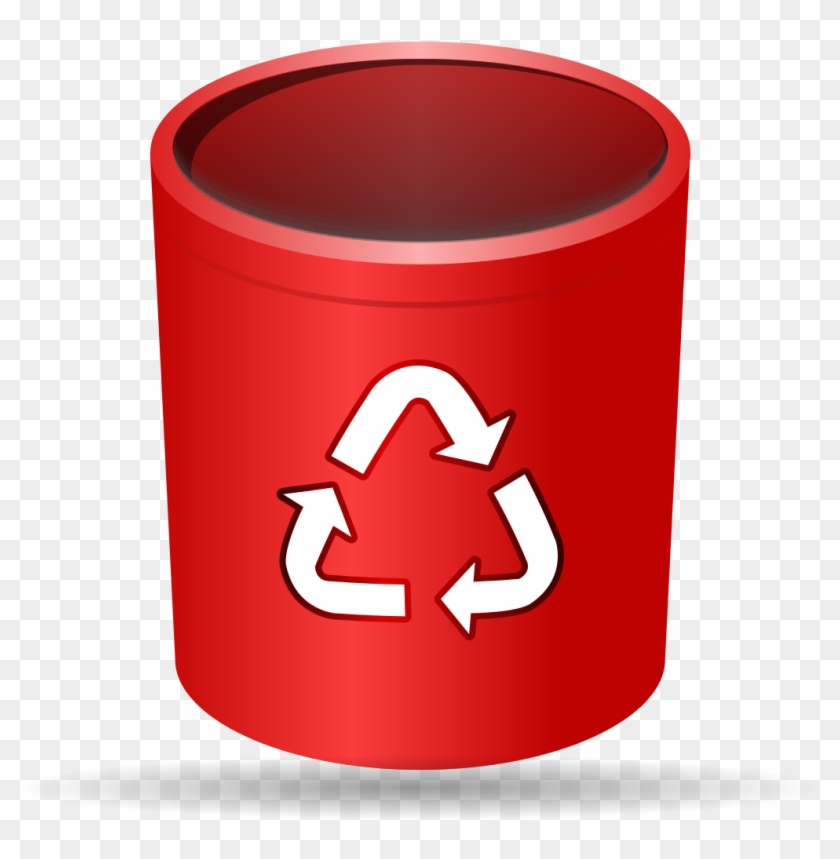 Oxygen480 Actions Trash Empty Red Recycle Bin Icon Free Transparent 