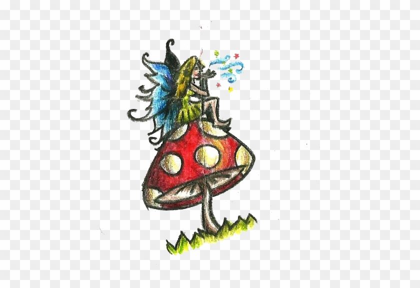 Fairy on a mushroom by  North Mountain Tattoo  Facebook