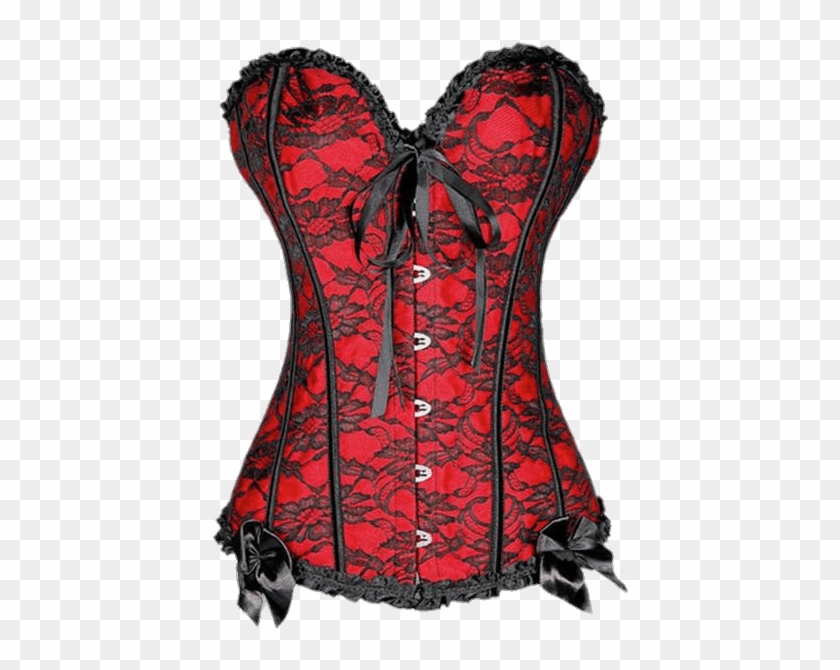 Red Corset With Black Lace - X Sexy Women Steampunk Clothing Gothic Plus  Size Corsets - Free Transparent PNG Clipart Images Download