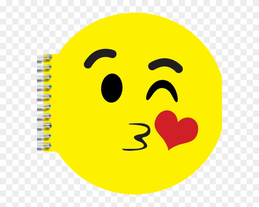 Kissy Emoji Notebook - Iscream Strawberry Scented Kissy Emoji Shaped Notebook #1241455