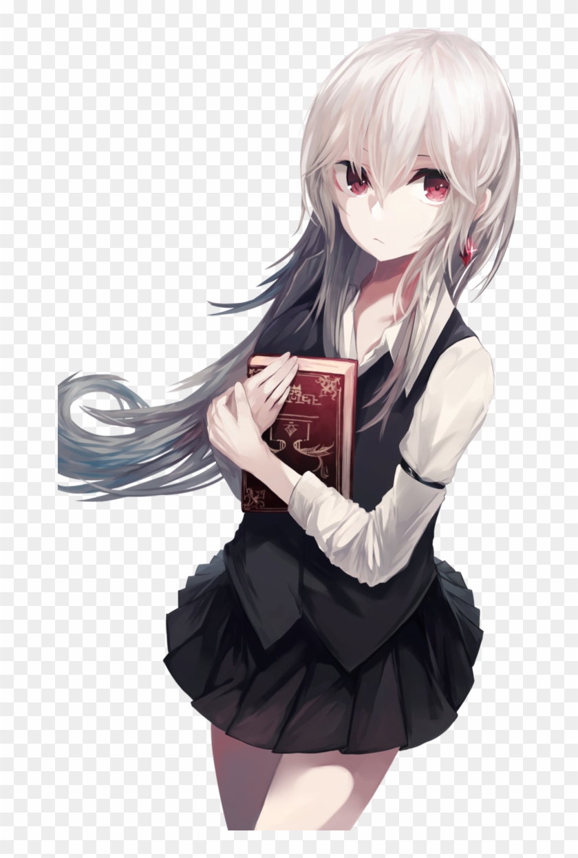 Anime Girl Render 47 By Notsocreativ Dbc5ebv Anime Girl With White Hair And Red Eyes Free Transparent Png Clipart Images Download