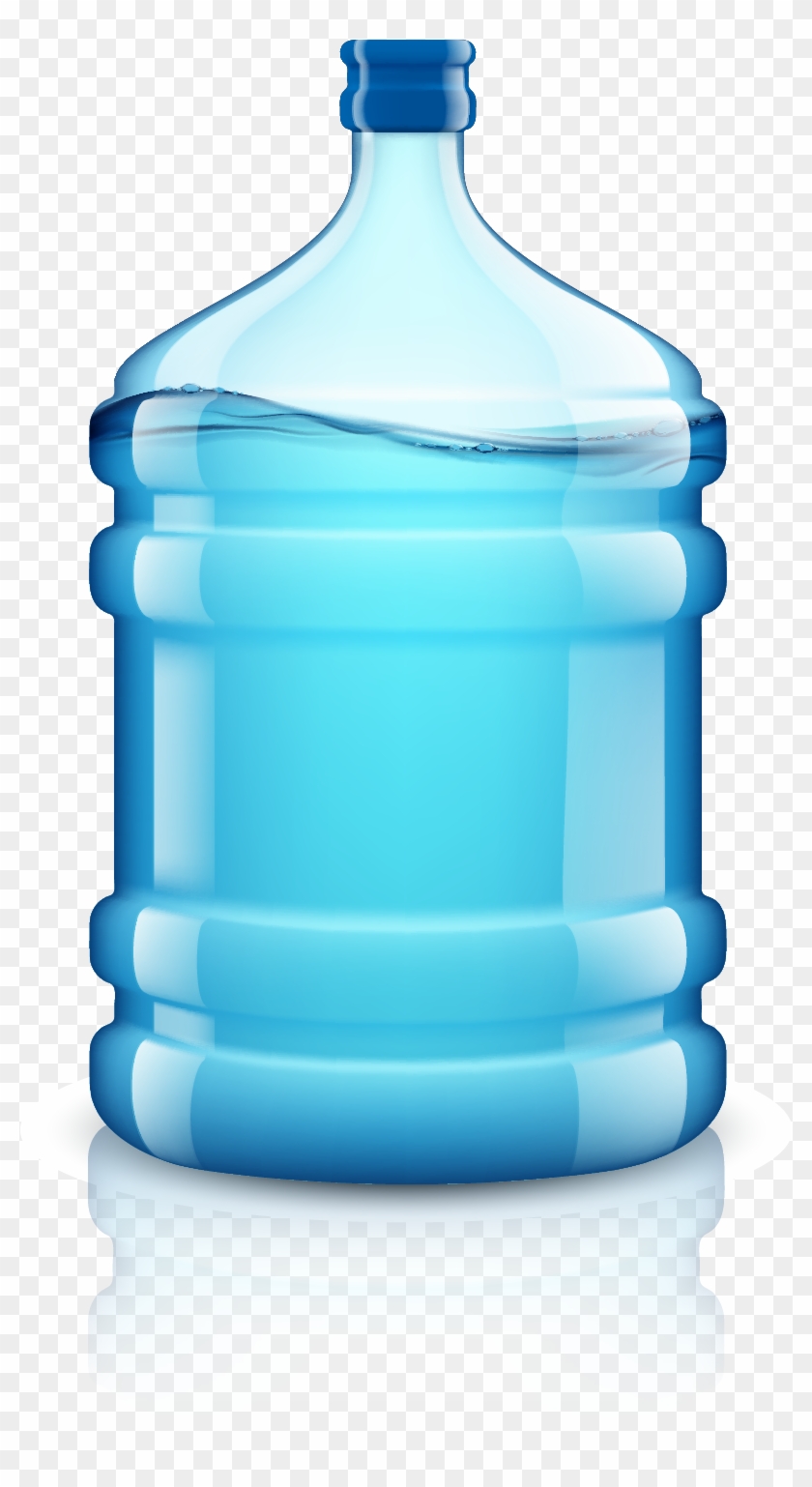 Vector Illustration Of A Pure Water Bottle On A Transparent