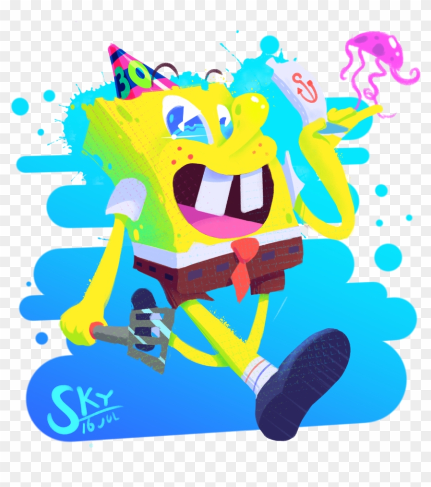 Happy Birthday Spongebob By Skyblue10 - Happy Birthday Spongebob By Skyblue10 #1244113