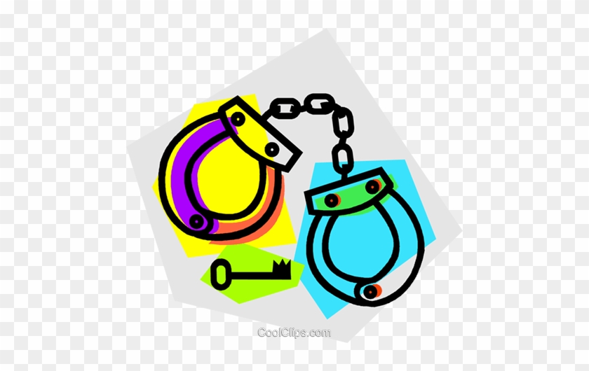 Handcuffs Royalty Free Vector Clip Art Illustration - Clip Art #1245092