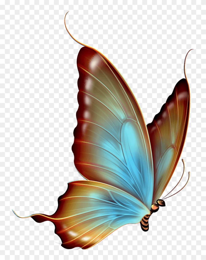 Swimming Butterfly Clipart Transparent - Butterfly Clip Art Transparent #1245260