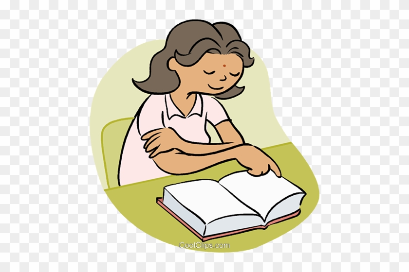 woman reading a book clipart