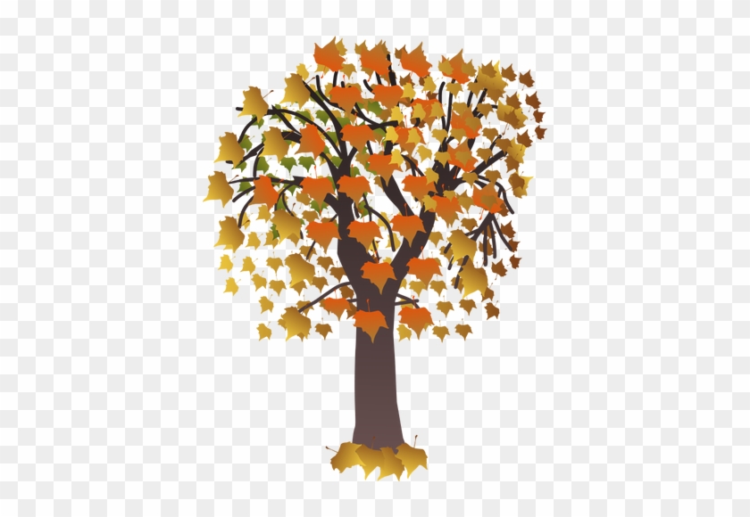 Otoño Árbol Rama Vector Imagen Prediseñada - Draw A Maple Tree #1245970