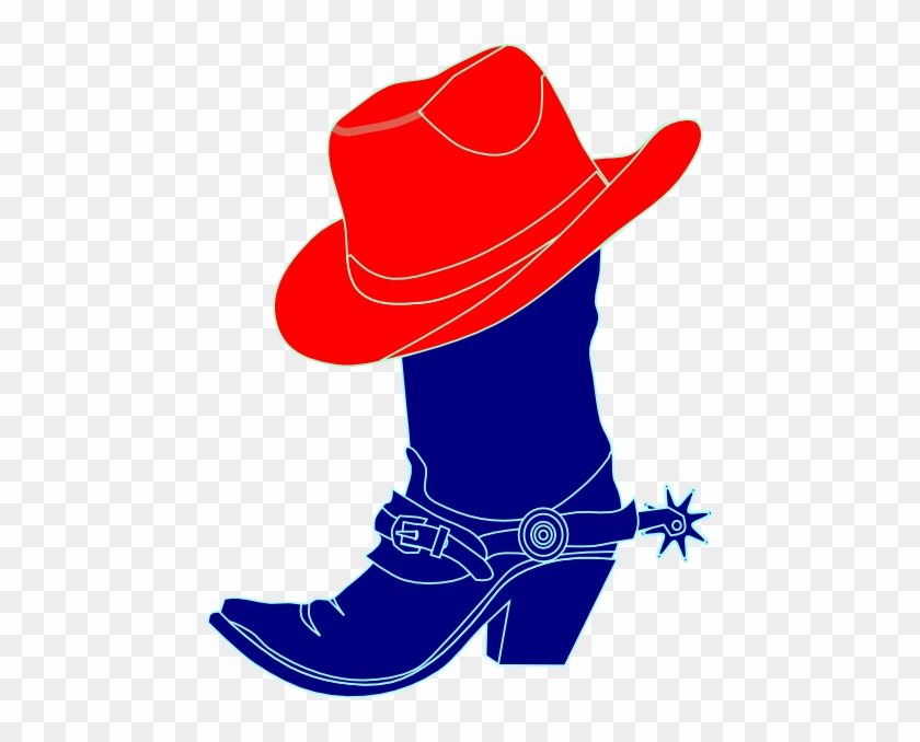 Cowboy Hat Clipart Purple Hat - Pink Cowboy Boot Clipart #1247286