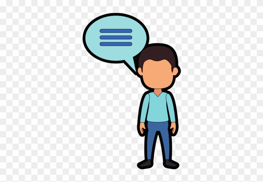 Businessman With Speech Bubble Avatar Character Icon - Businessman With Speech Bubble Avatar Character Icon #1251225