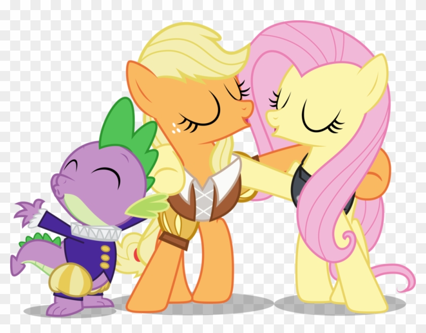 Fluttershy Rainbow Dash Pony Cartoon Mammal Yellow - My Little Pony Fluttershy And Applejack #1252691