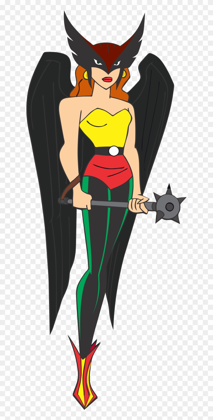 Png Cyborg - Hawk Girl Cartoon #1256387