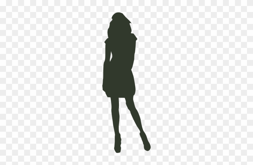 Woman Standing Pose Silhouette Collage - Black Woman Silhouettes Fashion Png #1257557