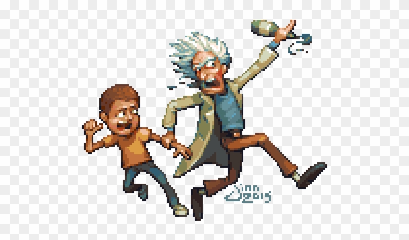 Pixel Art Pictures And Jokes / Funny Pictures & Best - Rick Y Morty Pixelart #1257600