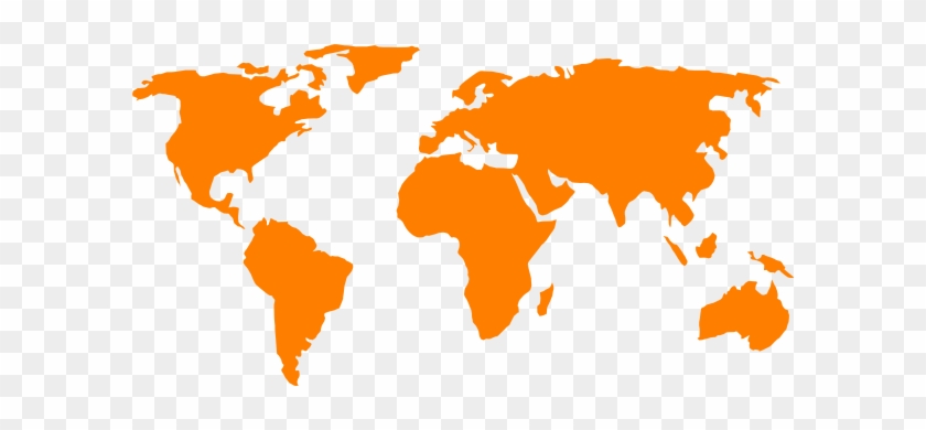 Orange World Map Clip Art At Clkercom Vector Clip Art - 2014 Fifa World Cup #1258529