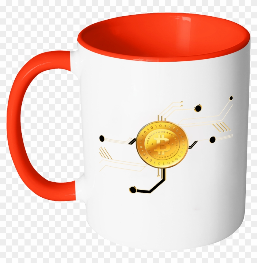 Bitcoin Circuit Board Accent Mug-fashion For Crypto - Mug #1258531